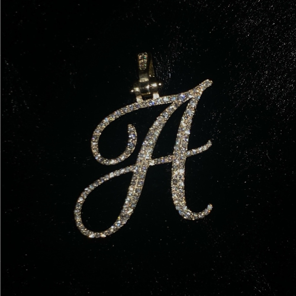 Custom Solid 10k gold Initial Pendant